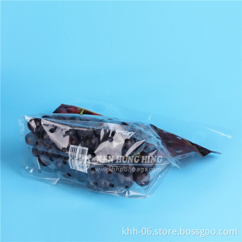 High Quality Zip Lock Plastic Grapes Bag Contract Plastic Fruit Packing Bag